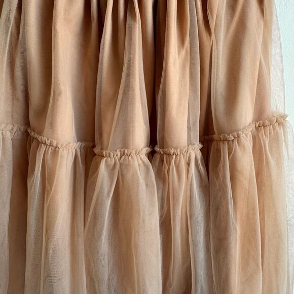 ELIZA FAULKNER Beige Tulle Tilly Maxi Skirt - Picture 5 of 9
